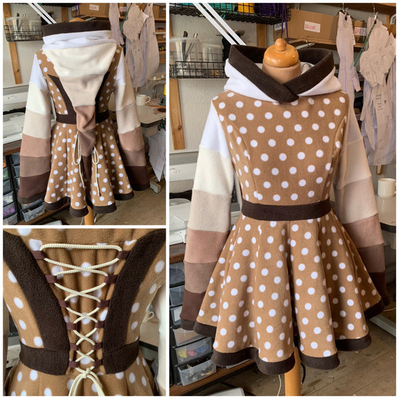READY TO SHIP | Brown Spotty Tournedot Dress | Size M
