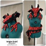 Dragon Scarf - Digital Sewing Pattern + Tutorial Download