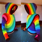 MADE TO ORDER | Rainbow 'Djemora' Half and Half Long Cross Over Top | Sizes S to XXL