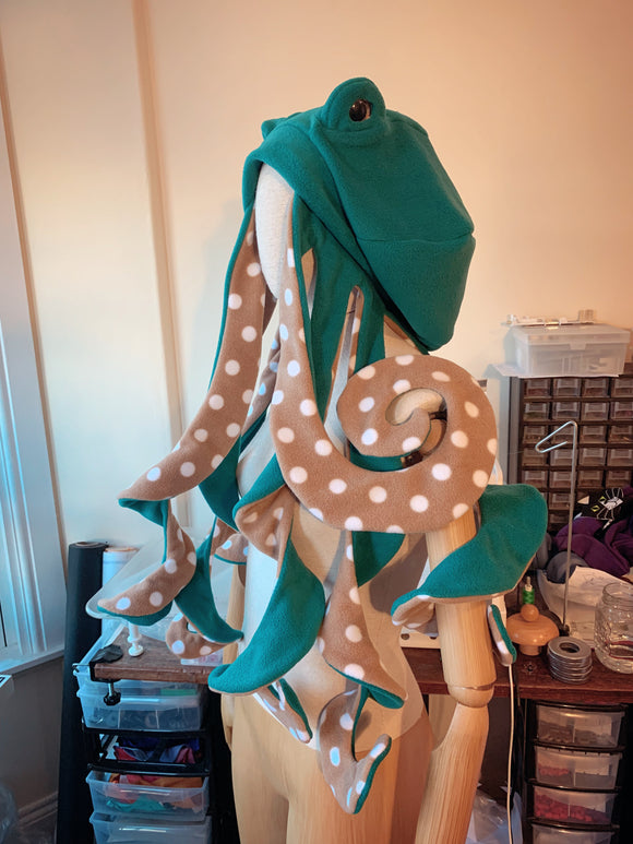 READY TO SHIP | Sea Green spotty Octo-Hat