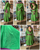 READY TO SHIP - Plum and Fern Green Tournedot dress - Size M