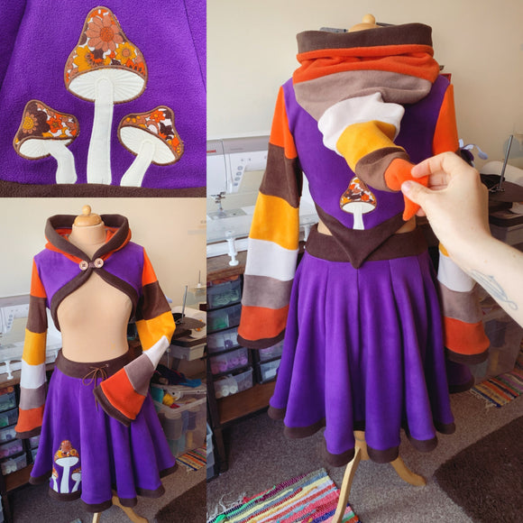 READY TO SHIP | matching Telmandolle skirt and Korrigan shrug set | Size L