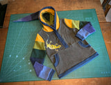 MADE TO ORDER -  Open Fronted 'Feyhra' Sweater With Gecko - Polar Fleece