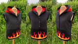 READY TO SHIP - Feyhra vest with flames - Size XL