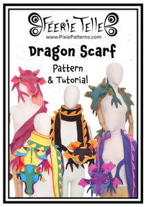 Dragon Scarf - Digital Sewing Pattern + Tutorial Download