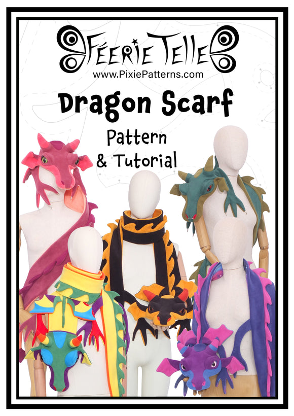 Dragon Scarf - Digital Sewing Pattern + Tutorial Download