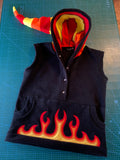 READY TO SHIP - Feyhra vest with flames - Size XL