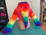 MADE TO ORDER | Rainbow Furry Korrigan Shrug | Sizes S-XXL