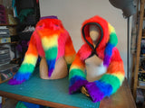 MADE TO ORDER | Rainbow Furry Korrigan Shrug | Sizes S-XXL