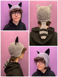 MADE TO ORDER  | Raccoon ‘Harico’ Hat with Tail | Any Colour