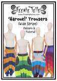 Wide Stripe ‘Harouel’ Trousers - Digital Sewing Pattern + Tutorial Download