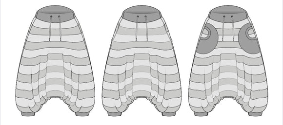 Narrow Stripe ‘Harouel’ Trousers - Digital Sewing Pattern + Tutorial Download