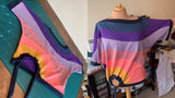MADE TO ORDER - 6 Tone Wavey stripe ‘Zalila’ Top - French Terry - Sizes S to XXL - Any Colour
