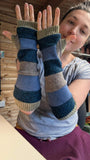 Wide Striped Armwarmers - Sewing Pattern + Tutorial