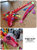 Dragon Scarf - Digital Sewing Pattern + Tutorial Download