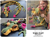 Dragon Scarf - Digital Sewing Pattern + Tutorial Download