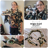 Dragon Scarf - Digital Sewing Pattern + Tutorial Download