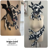 Dragon Scarf - Digital Sewing Pattern + Tutorial Download