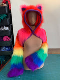 MADE TO ORDER | Rainbow Furry Korrigan Shrug | Sizes S-XXL