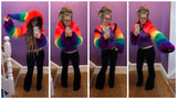 MADE TO ORDER | Rainbow Furry Korrigan Shrug | Sizes S-XXL