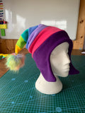 READY TO SHIP | Multicoloured Twiesky Hat with Pompoms