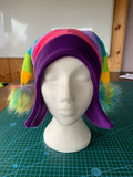 READY TO SHIP | Multicoloured Twiesky Hat with Pompoms