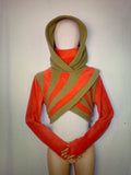 READY TO SHIP | Rust and Green Djemora Half and Half Top