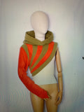 READY TO SHIP | Rust and Green Djemora Half and Half Top