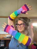 Wide Striped Armwarmers - Sewing Pattern + Tutorial