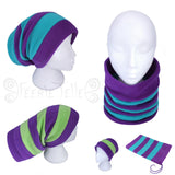 2 tone Fleece ‘Snoobling’ - wide stripes - TPF Faerie Wear