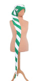 Long Candycane Pixie Hat - 2 tone - TPF Faerie Wear