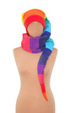 Long rainbow pixie hat - TPF Faerie Wear