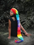 Long rainbow pixie hat - TPF Faerie Wear